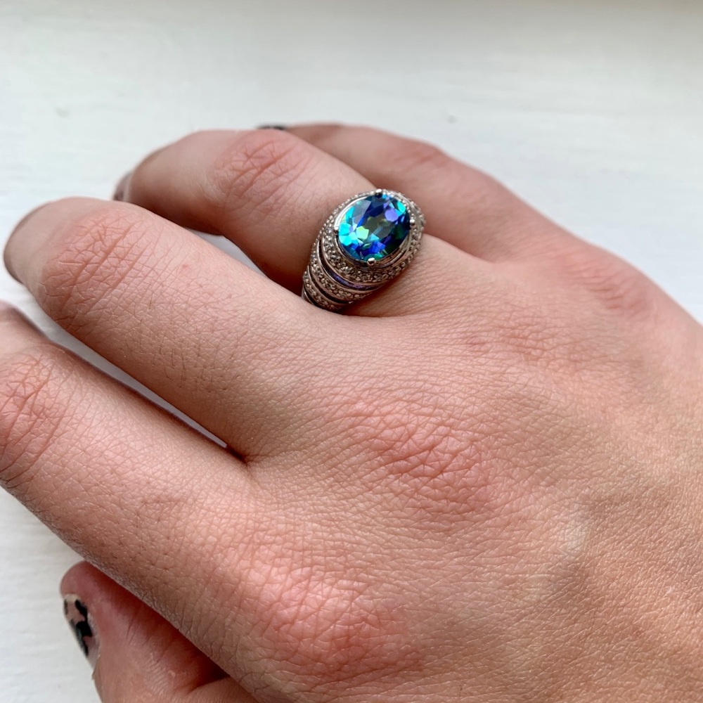 Mystic Topaz Oval Ring